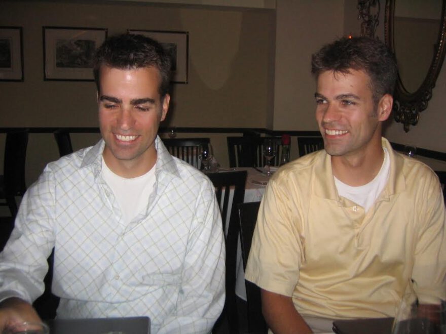 A photo of Alex and Greg.