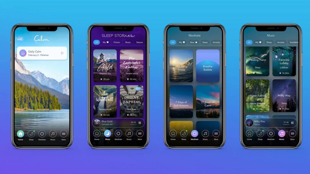 A meditation app open on a phone screen.